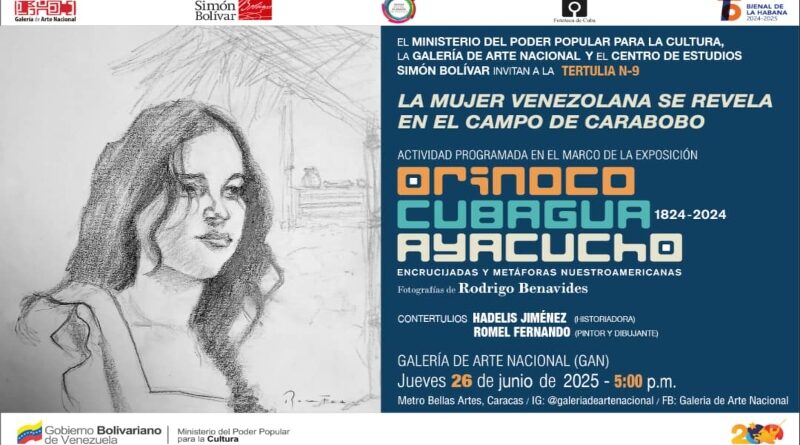 Participa en la tertulia "La mujer venezolana se revela en el campo de Carabobo"