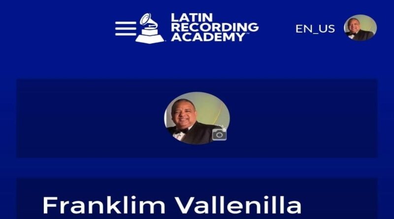 Franklim Vallenilla CEO de Buscaenvigo es aprobado como Miembro de la Academia Latina de la Grabación