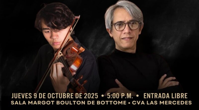 Andrés Ávila y Andrés Roig ofrecen recital de violín y piano en el CVA Las Mercedes