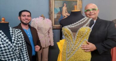 Espectacular atuendo de diseñadores mirandinos de Monizyfornes deslumbra en el Festival de Cannes