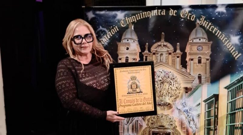 Katty Gutiérrez recibe el Galardón Chiquinquirá de Oro 2025 como Programa Gaitero del Año