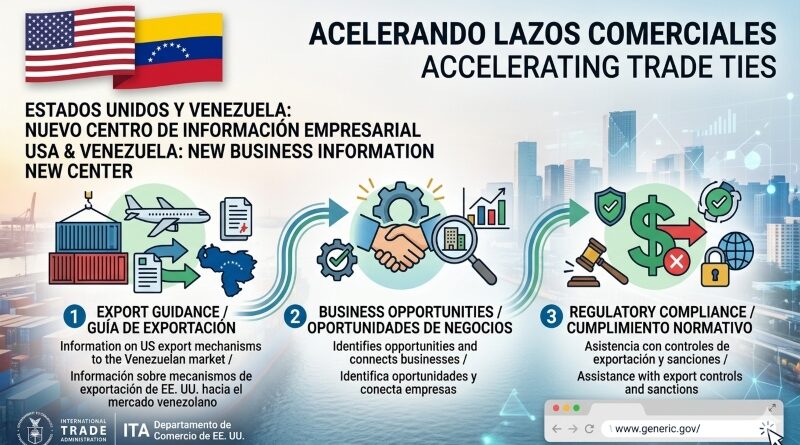 EE. UU. crea Centro de Información para impulsar comercio con Venezuela