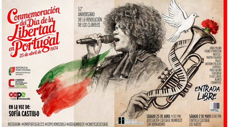 Portugal conmemora en Caracas el 52.º aniversario de la Revolución de los Claveles con un homenaje musical