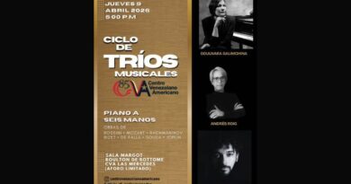 Concierto de piano a seis manos se ofrecerá este 9 de abril en el Ciclo de Tríos Musicales del CVA Las Mercedes