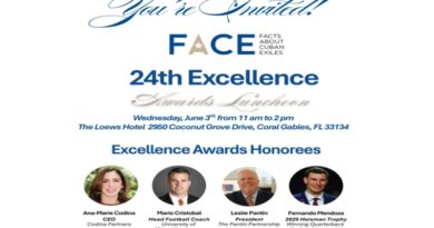 Face Reconoce La Excelencia Cubanoamericana En Su 24º Almuerzo Anual de Premios