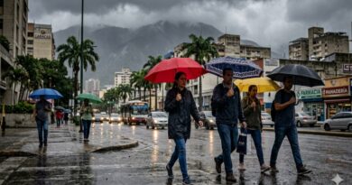 Inameh prevé lluvias y actividad eléctrica por el paso de la Onda Tropical N.º 1 hacia Venezuela