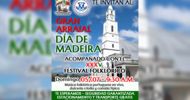 Asociación Civil Amigos de Fátima invita al Gran Arraial Día de Madeira y el XXXV Festival Folklórico