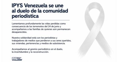 IPYS Venezuela se solidariza con la comunidad periodística afectada por los terremotos del 24 de junio