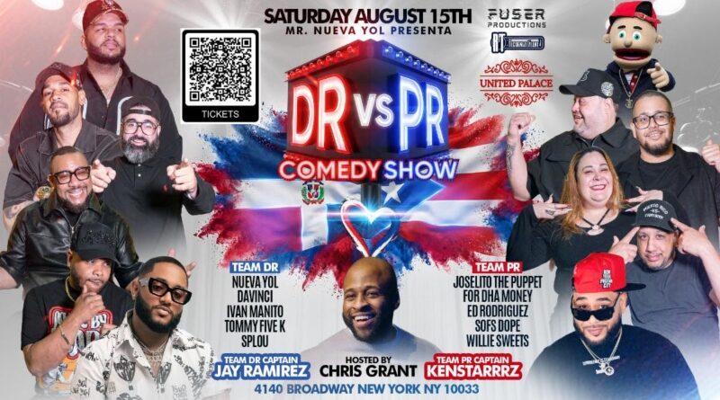 DR vs PR Comedy Show llega al United Palace este 15 de agosto