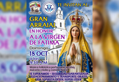 Con gran Arraial el próximo 18 de octubre el Santuario de Fátima en Carrizal conmemorará la última aparición de la Virgen Con gran Arraial el próximo 18 de octubre el Santuario de Fátima en Carrizal conmemorará la última aparición de la Virgen