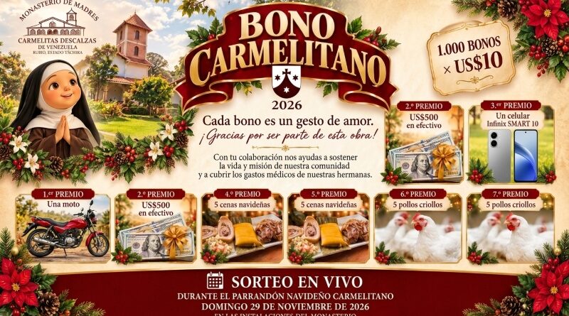 Un pequeño gesto de amor: Las Madres Carmelitas Descalzas de Rubio anuncian la llegada del "Bono Carmelitano 2026"