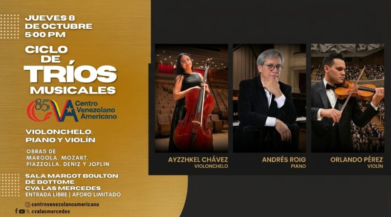 Ayzzhkel Chávez, Andrés Roig y Orlando Pérez ofrecerán recital en el CVA Las Mercedes