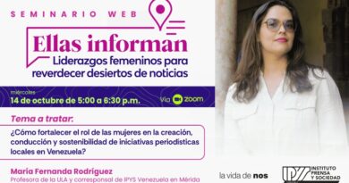 Participa en el Seminario “Ellas informan: liderazgo femenino para reverdecer desiertos de noticias”